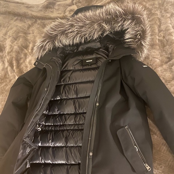 Mackage winter jacket black real fur
